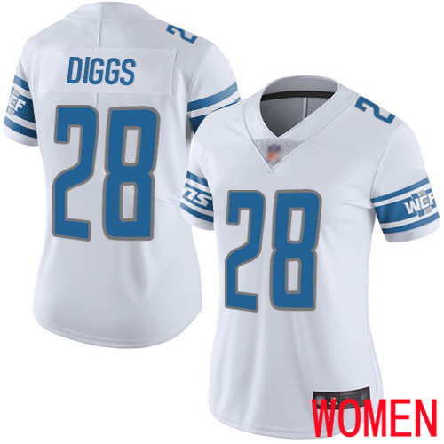 Detroit Lions Limited White Women Quandre Diggs Road Jersey NFL Football 28 Vapor Untouchable